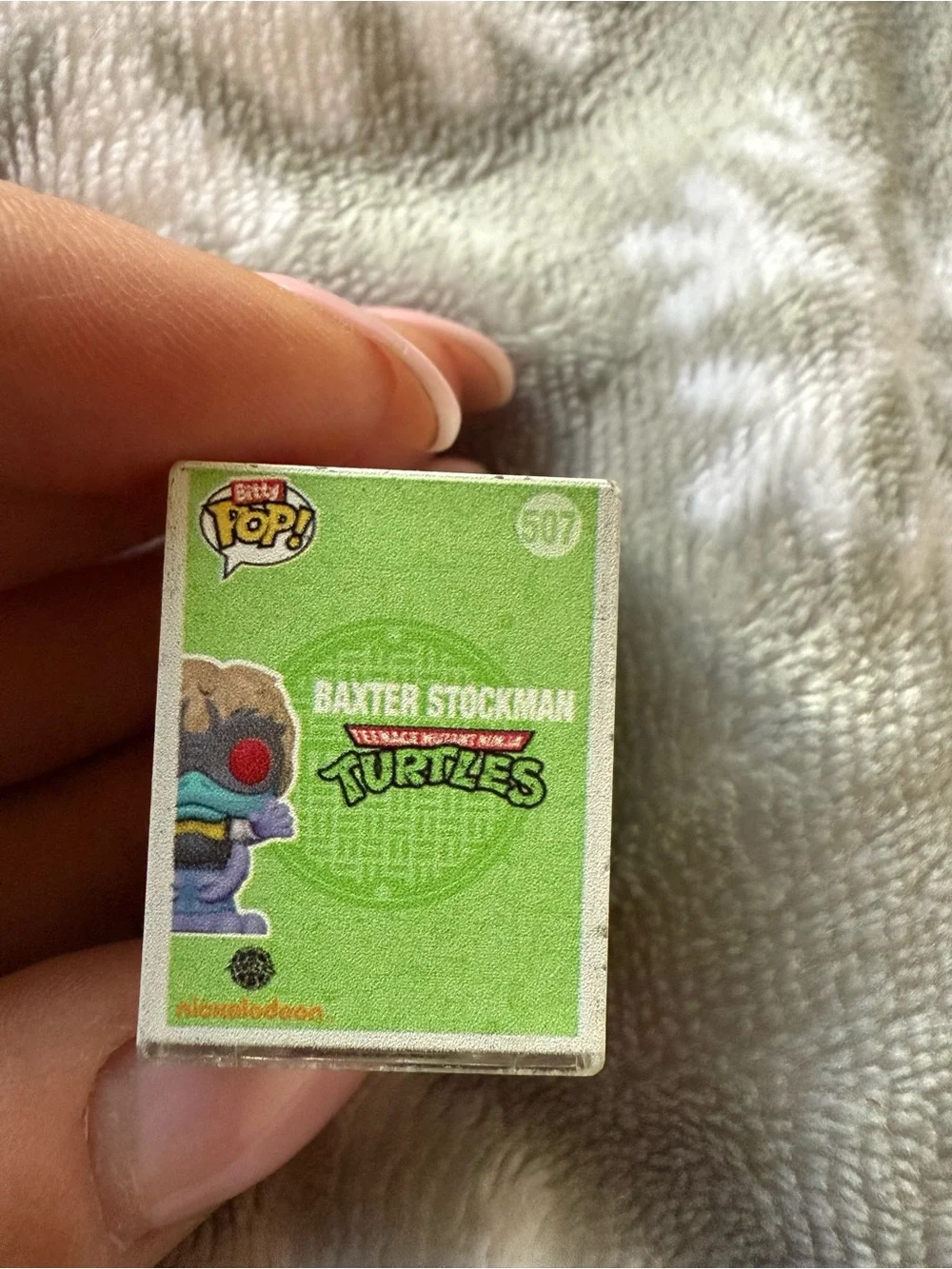 Funko Baxter Stockman Green and Purple Pop! Backing Stand